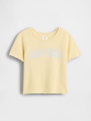 Gap Yellow French Terry Short Sleeve Sweatshirt (6mths-5yrs) - Image 2 of 4