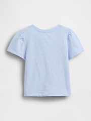 Gap Blue Brannan Bear Puff-Sleeve T-Shirt (6mths-5yrs) - Image 2 of 3
