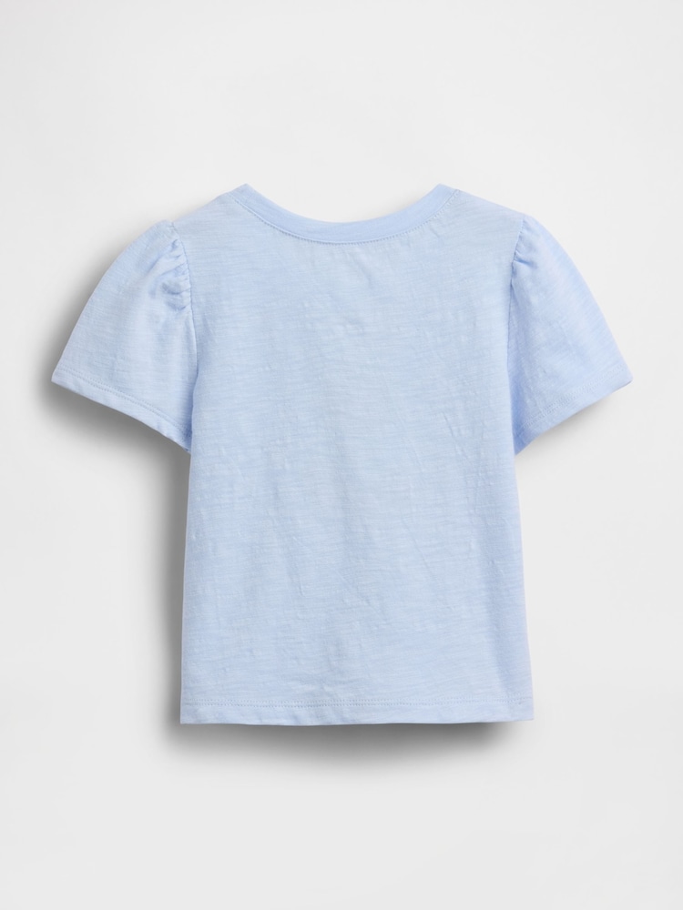Gap Blue Brannan Bear Puff-Sleeve T-Shirt (6mths-5yrs) - Image 2 of 3