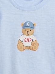 Gap Blue Brannan Bear Puff-Sleeve T-Shirt (6mths-5yrs) - Image 3 of 3