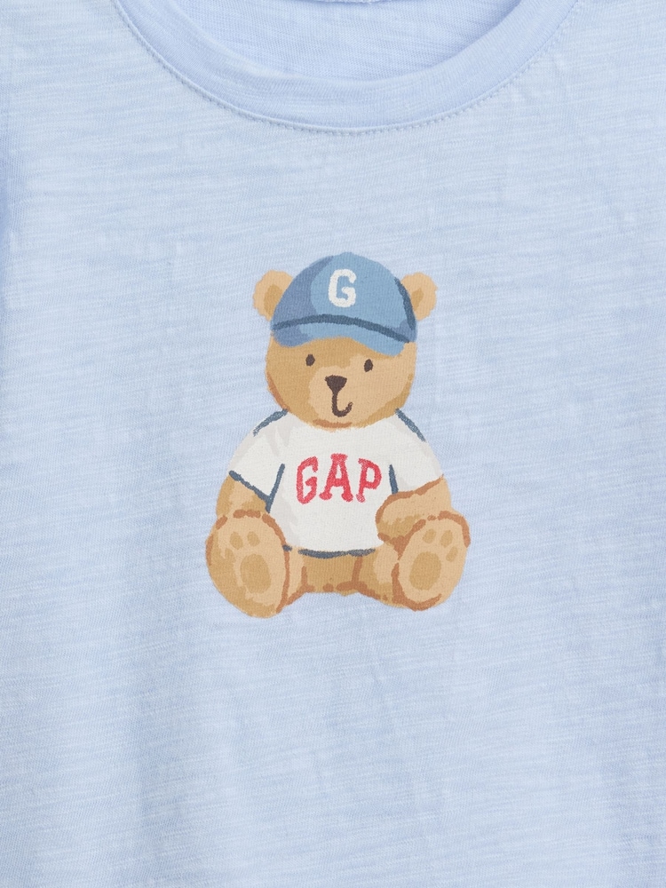 Gap Blue Brannan Bear Puff-Sleeve T-Shirt (6mths-5yrs) - Image 3 of 3