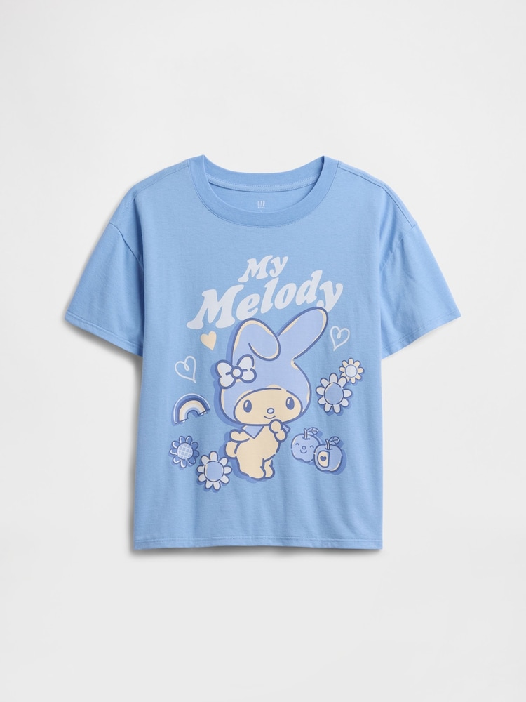 Gap Blue My Melody Oversized Graphic Short Sleeve T-Shirt (4-13yrs) - Image 1 of 3 Gap Blue My Melody Oversized Graphic Short Sleeve T-Shirt (4-13yrs) - Image 1 of 3