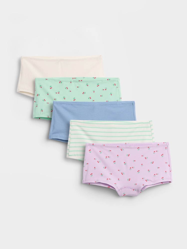Gap Green Stretch Cotton Hipster Briefs 5-Pack (4-13yrs) - Image 1 of 1 Gap Green Stretch Cotton Hipster Briefs 5-Pack (4-13yrs) - Image 1 of 1
