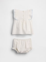 Gap White Eyelet Bib Outfit Set (0-24mths) - Image 2 of 3