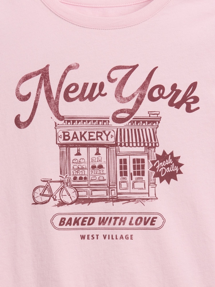 Gap Pink Graphic Short Sleeve T-Shirt (4-13yrs) - Image 4 of 4