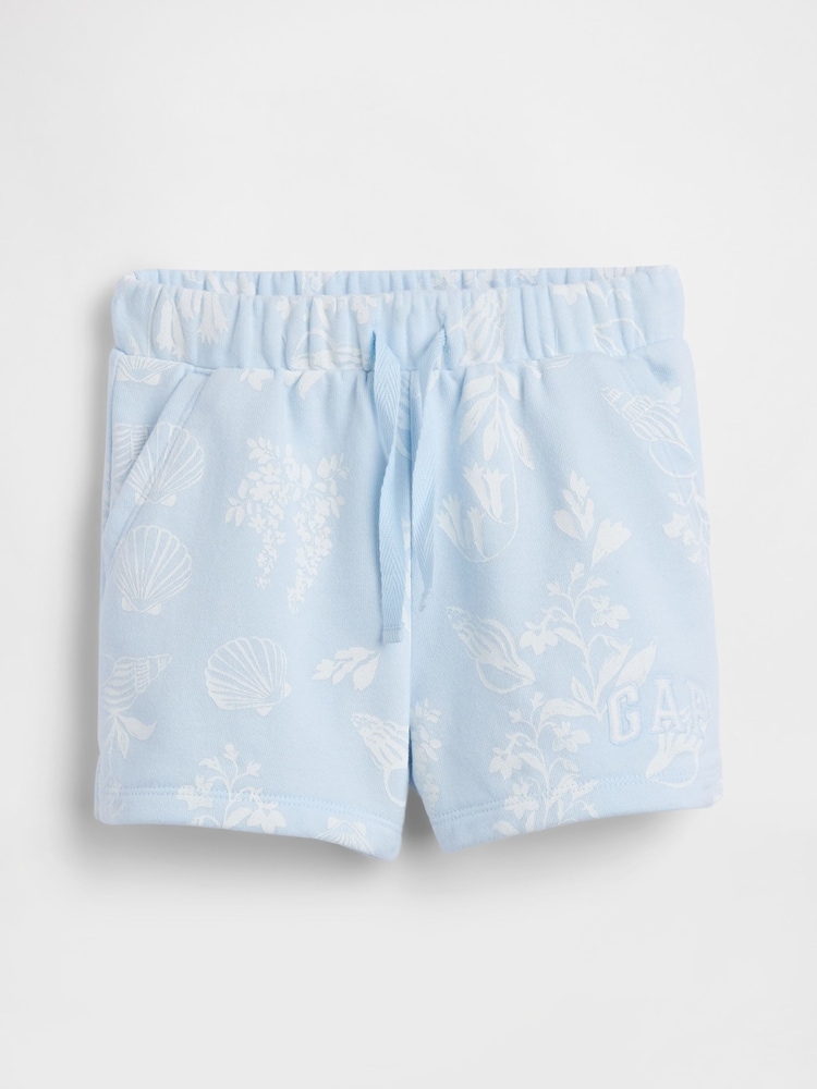 Gap Beachy Blue Logo French Terry Pull On Shorts (6mths-5yrs) - Image 1 of 3