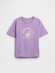 Gap Purple Oversized Graphic T-Shirt (4-13yrs) - Image 1 of 3