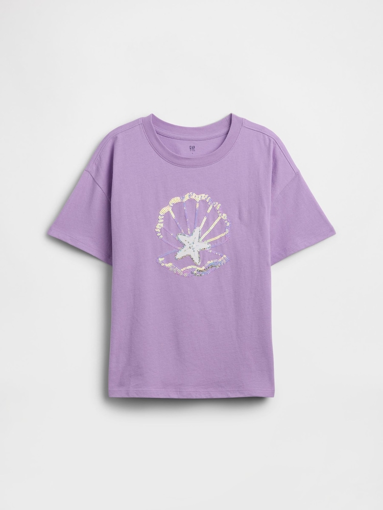 Gap Purple Oversized Graphic T-Shirt (4-13yrs) - Image 1 of 3 Gap Purple Oversized Graphic T-Shirt (4-13yrs) - Image 1 of 3