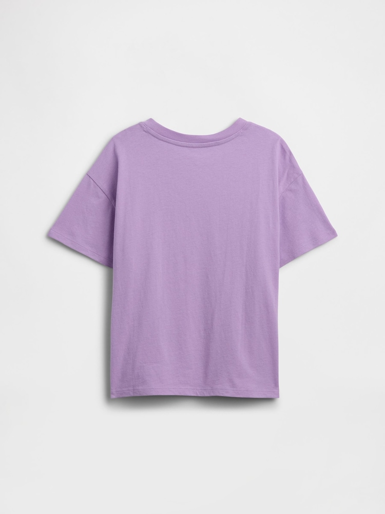 Gap Purple Oversized Graphic T-Shirt (4-13yrs) - Image 2 of 3 Gap Purple Oversized Graphic T-Shirt (4-13yrs) - Image 2 of 3