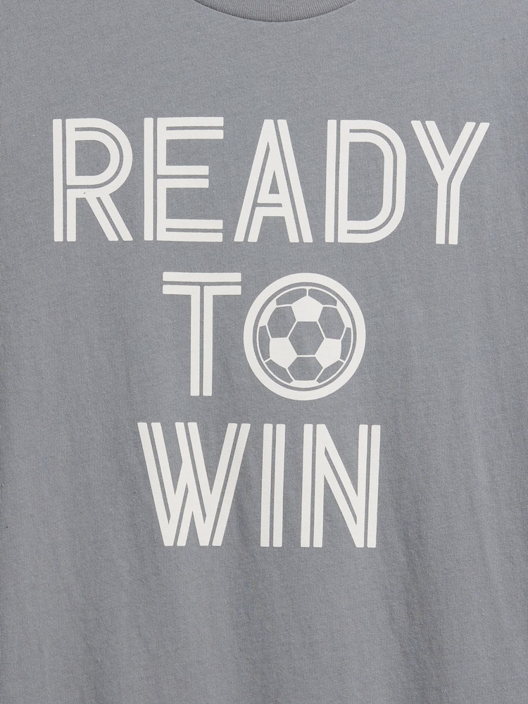 Grey Slogan Graphic Short Sleeve T-Shirt (4-13yrs) - Image 2 of 2 Grey Slogan Graphic Short Sleeve T-Shirt (4-13yrs) - Image 2 of 2