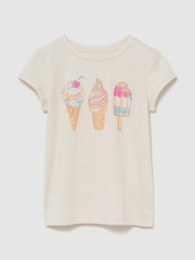 Cremefarvet - Gap Kids Graphic T-Shirt (4-13yrs) - Billede 1 af 3
