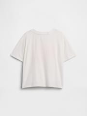 Gap White Tomato Oversized Knot-Tie Graphic Short Sleeve T-Shirt (4-13yrs) - Image 2 of 3