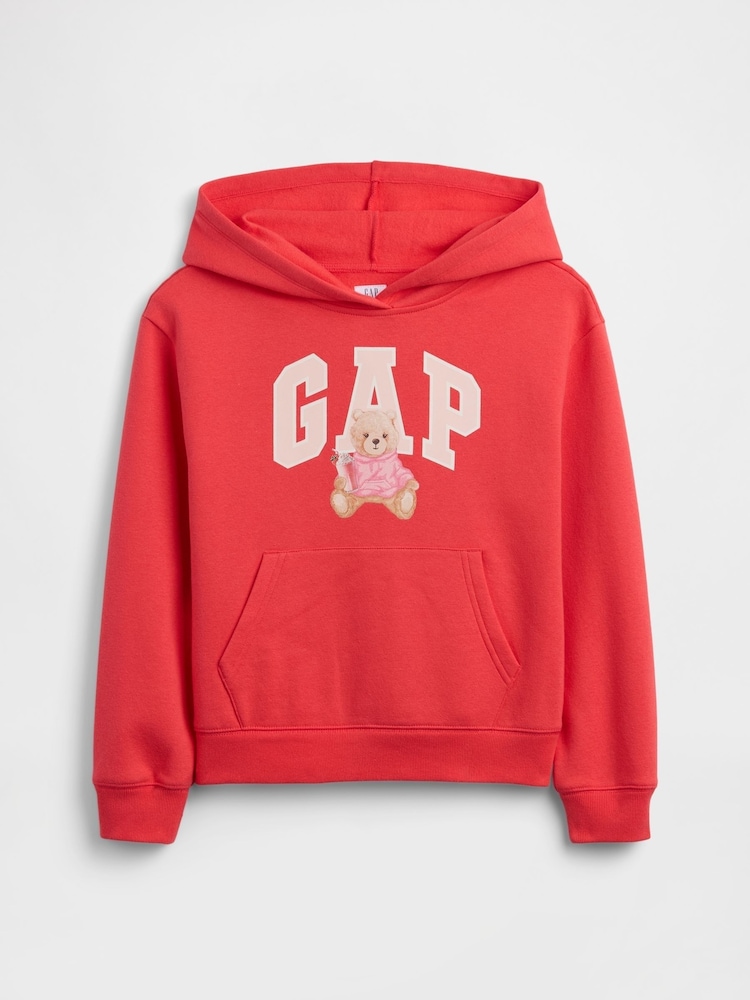 Rosso - Gap Vintage Soft French Terry Logo Hoodie (4-13yrs) - Immagine 1 di 3