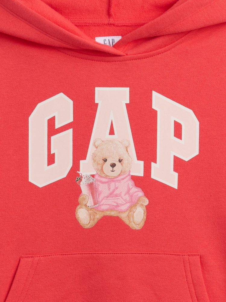 Rosso - Gap Vintage Soft French Terry Logo Hoodie (4-13yrs) - Immagine 3 di 3