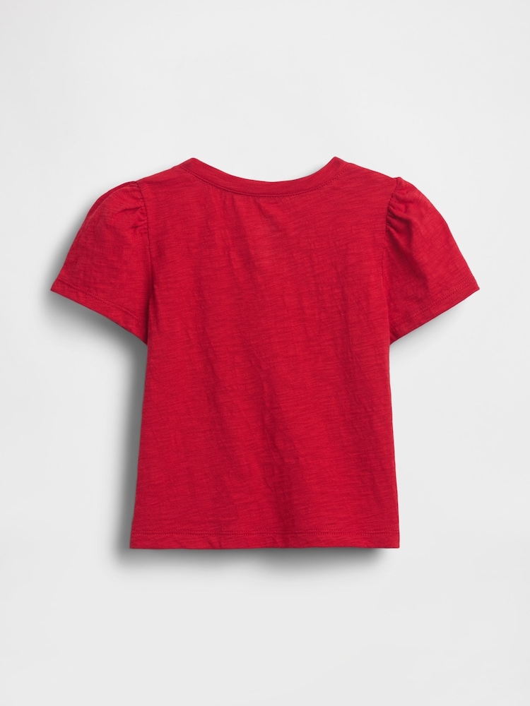 Gap Red Brannan Bear Puff-Sleeve T-Shirt (6mths-5yrs) - Image 2 of 3