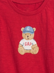 Gap Red Brannan Bear Puff-Sleeve T-Shirt (6mths-5yrs) - Image 3 of 3