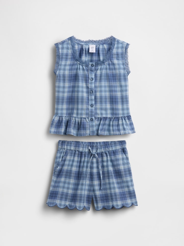 Gap Blue Check Two Piece Outfit Set (6mths-5yrs) - Image 1 of 3 Gap Blue Check Two Piece Outfit Set (6mths-5yrs) - Image 1 of 3