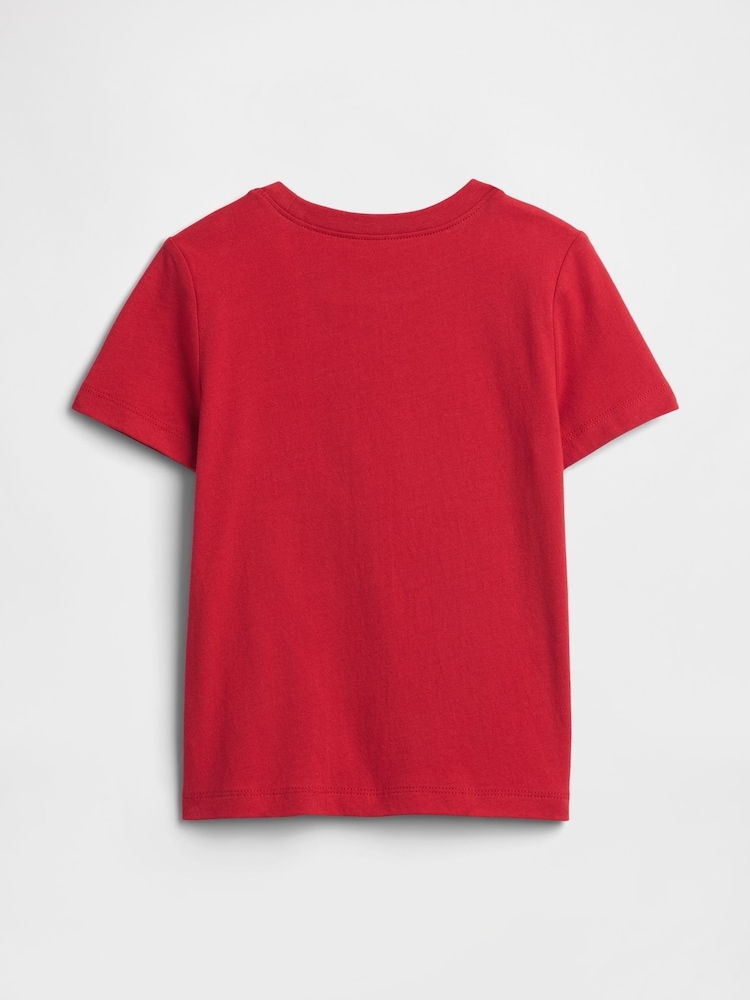 Gap Red Cars Disney Logo Short Sleeve T-shirt (6mths-5yrs) - Image 2 of 3