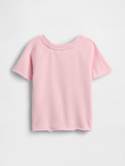 Gap Pink French Terry Short Sleeve Sweatshirt (6mths-5yrs) - Image 2 of 3