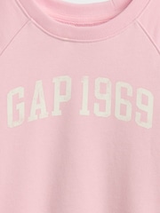 Gap Pink French Terry Short Sleeve Sweatshirt (6mths-5yrs) - Image 3 of 3