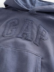 Gap Washed Navy VintageSoft Relaxed Logo Hoodie (4-13yrs) - Image 3 of 5