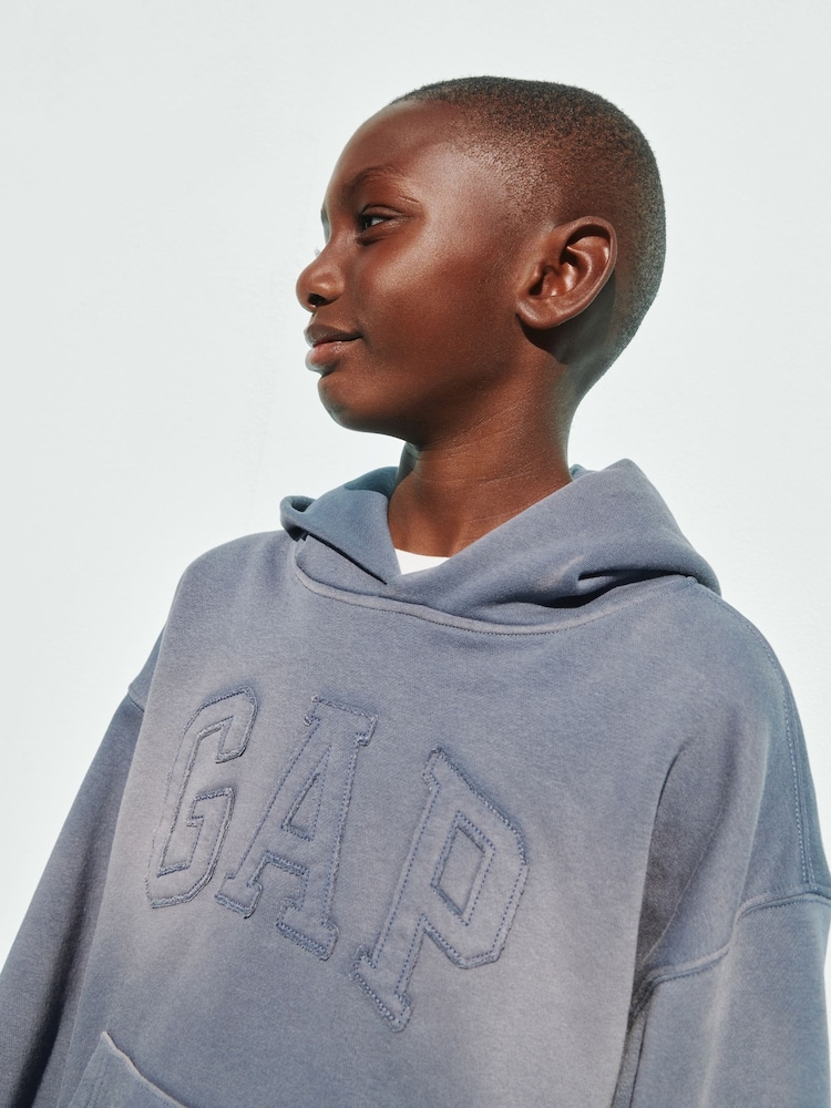 Gap Washed Navy VintageSoft Relaxed Logo Hoodie (4-13yrs) - Image 5 of 5 Gap Washed Navy VintageSoft Relaxed Logo Hoodie (4-13yrs) - Image 5 of 5