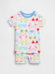 Gap White Brushed Cotton Sunglasses Pyjamas Short Set (6mths-5yrs) - Image 1 of 2