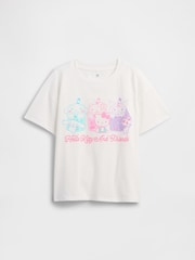 Gap White Hello Kitty Oversized Graphic Short Sleeve T-Shirt (4-13yrs) - Image 1 of 3