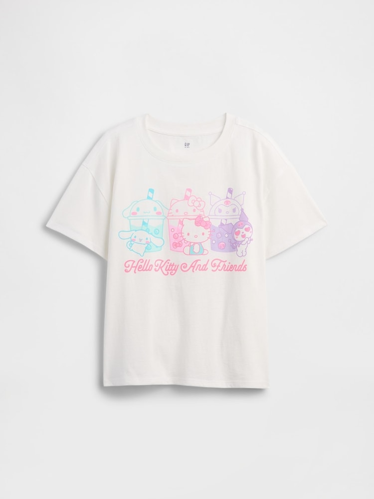 Gap White Hello Kitty Oversized Graphic Short Sleeve T-Shirt (4-13yrs) - Image 1 of 3 Gap White Hello Kitty Oversized Graphic Short Sleeve T-Shirt (4-13yrs) - Image 1 of 3