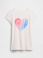 Gradient Heart - Gap Kids Graphic T-Shirt (4-13yrs) - Billede 2 af 4
