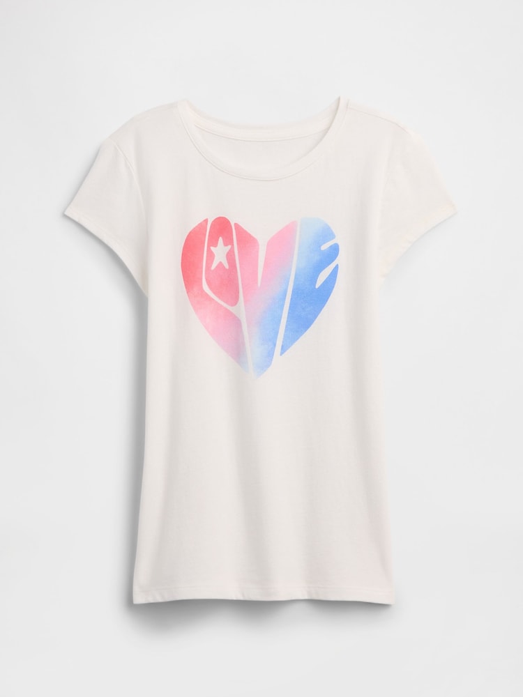 Gradient Heart - Gap Kids Graphic T-Shirt (4-13yrs) - Billede 2 af 4 Gradient Heart - Gap Kids Graphic T-Shirt (4-13yrs) - Billede 2 af 4