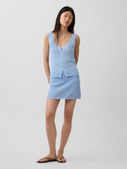 Gap Blue Pointelle Mini Skort - Image 1 of 5