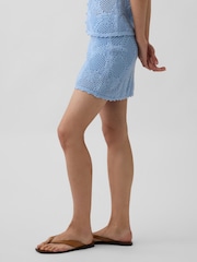 Gap Blue Pointelle Mini Skort - Image 3 of 5