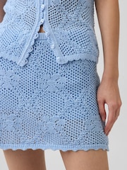 Gap Blue Pointelle Mini Skort - Image 4 of 5