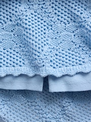 Gap Blue Pointelle Mini Skort - Image 5 of 5