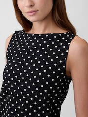 Gap Black Polka Dot Boatneck Vest Top - Image 4 of 5