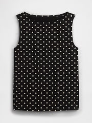 Gap Black Polka Dot Boatneck Vest Top - Image 5 of 5