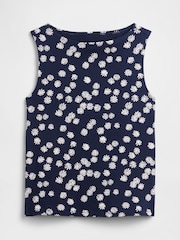 Gap Navy Daisy Boatneck Vest - Image 5 of 5