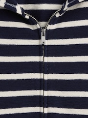 Marineblau - Gap Towel Terry Oversized Stripe Zip Hoodie - Bild 4 von 4