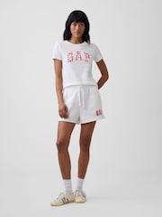 Gap White/Red Gingham Logo Short Sleeve T-Shirt - Image 3 of 5