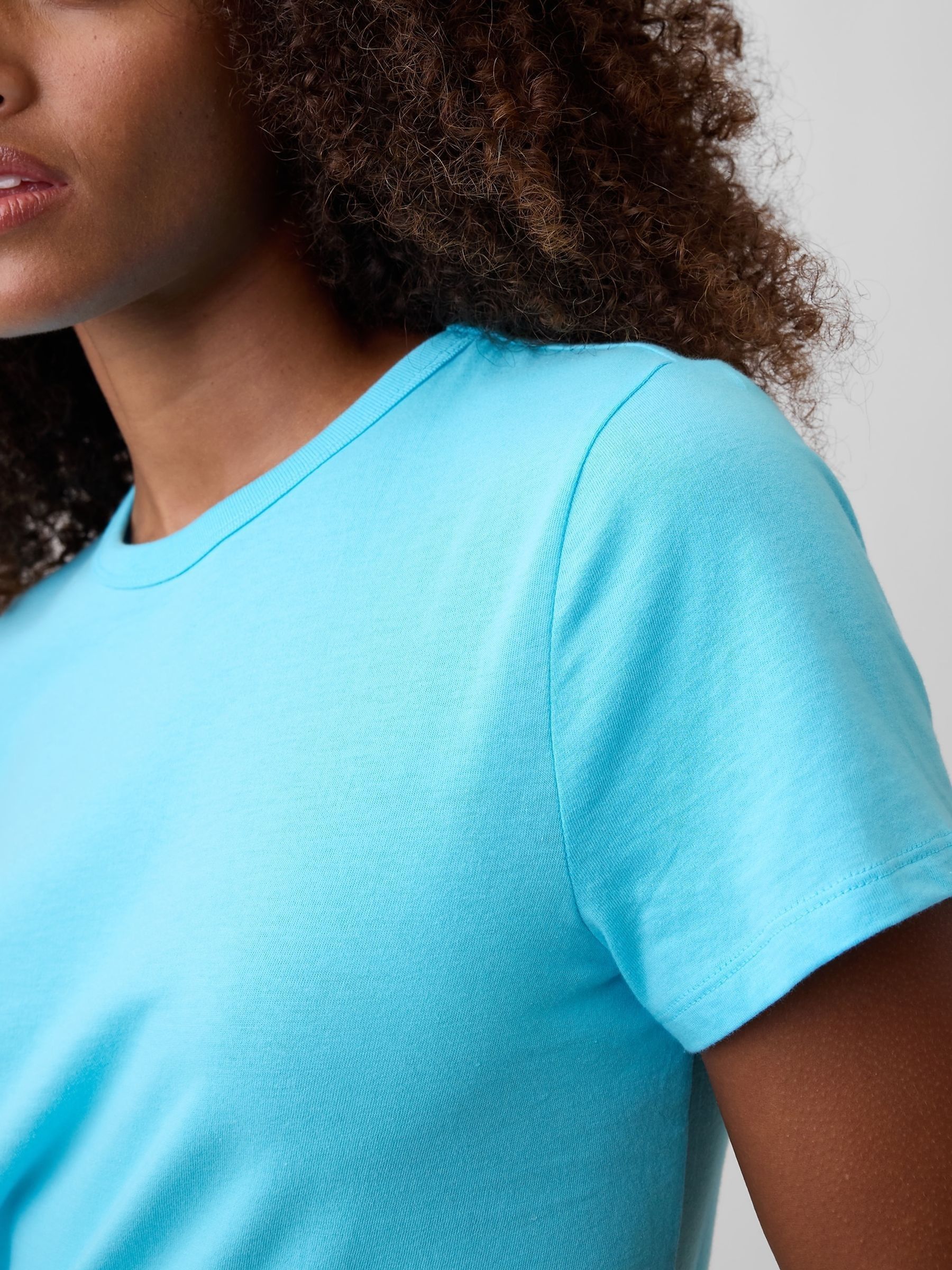 Buy Gap Turquoise Blue Crew Neck Favourite Short Sleeve T-Shirt