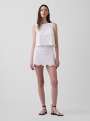 Blanco - Gap Eyelet Mini Skort - Imagen 1 de 4