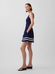 Gap Blue Linen-Blend Drop-Waist Mini Dress - Image 3 of 4