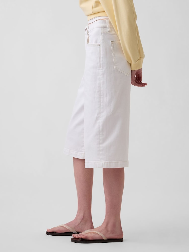 Gap White High Waisted Culotte Jeans - Image 4 of 4