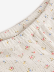 Gap White Floral Pointelle Pyjamas Shorts - Image 4 of 4
