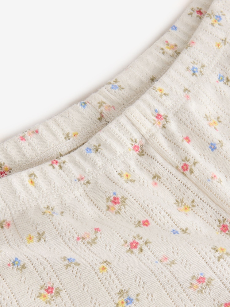 Gap White Floral Pointelle Pyjamas Shorts - Image 4 of 4 Gap White Floral Pointelle Pyjamas Shorts - Image 4 of 4