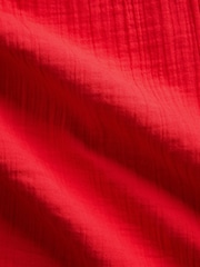 Gap Red Cotton Gauze Tiered Easy Maxi Skirt - Image 4 of 4