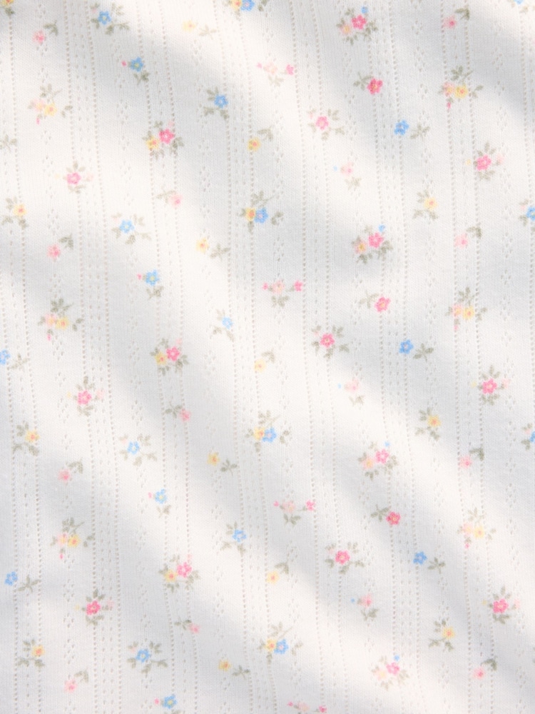 Gap White Floral Pointelle Pyjamas Bottoms - Image 5 of 5