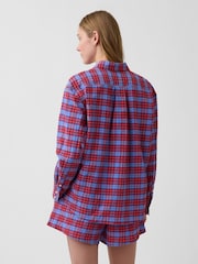 Gap Red Check Seersucker Check Oversized Shirt - Image 2 of 4