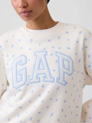 Gap White/Blue Floral Logo Sweatshirt - Image 4 of 5